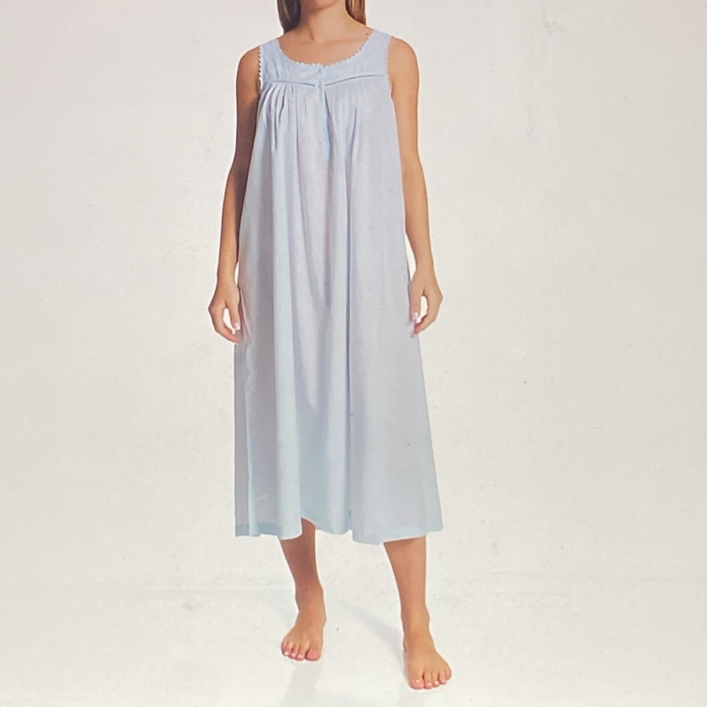 Thea Fresia Embroidered Cotton Lawn Ballet Nightgown White Size Small